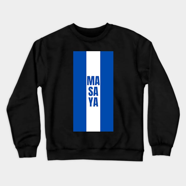 Masaya City in Nicaraguan Flag Colors Vertical Crewneck Sweatshirt by aybe7elf